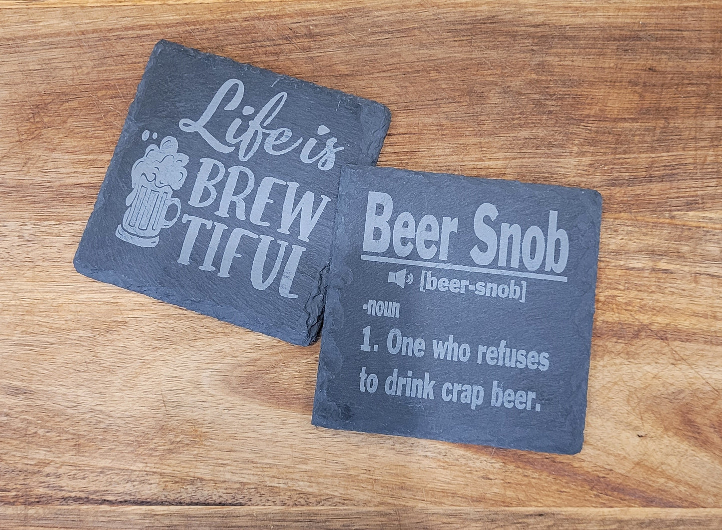 2 Piece Slate Coaster Set