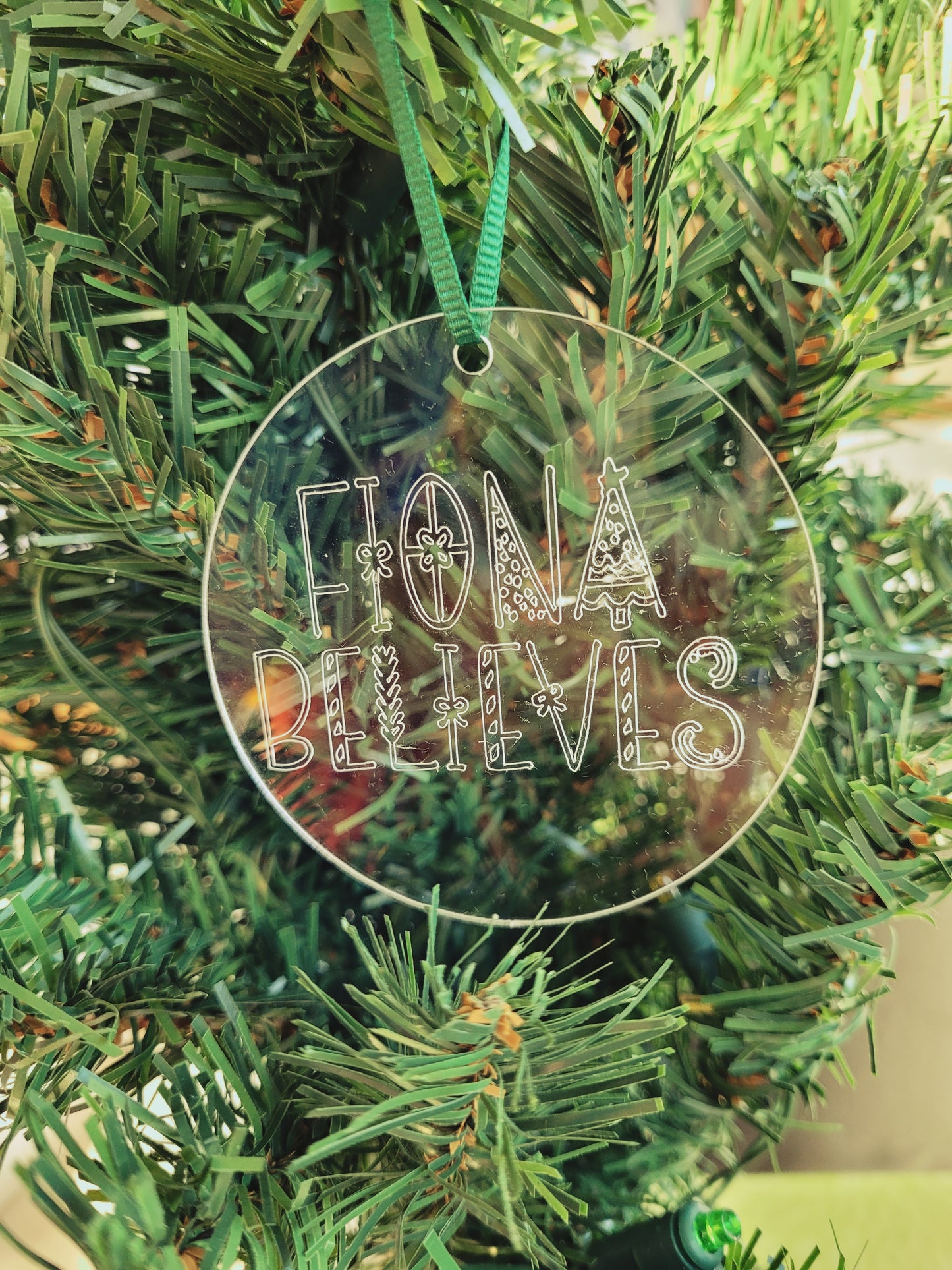 *Custom* Believe Christmas Ornament