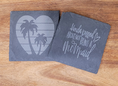 2 Piece Slate Coaster Set