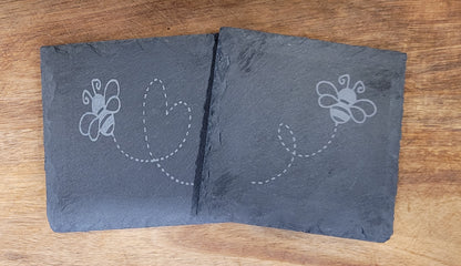 2 Piece Slate Coaster Set