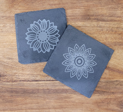 2 Piece Slate Coaster Set